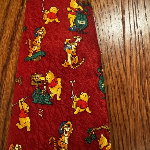 Vintage Disney Pooh 100 Acre Collection Silk Tie JCPenney 1998 Tigger New NOS - Picture 3 of 10